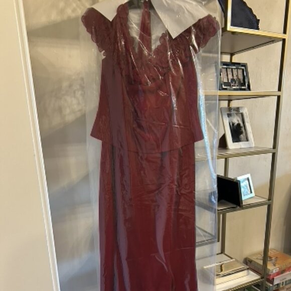 NWT Alexander by Daymor 2003 Ruffled Mother of the Bride Dress Cerise size 10 - Picture 7 of 8